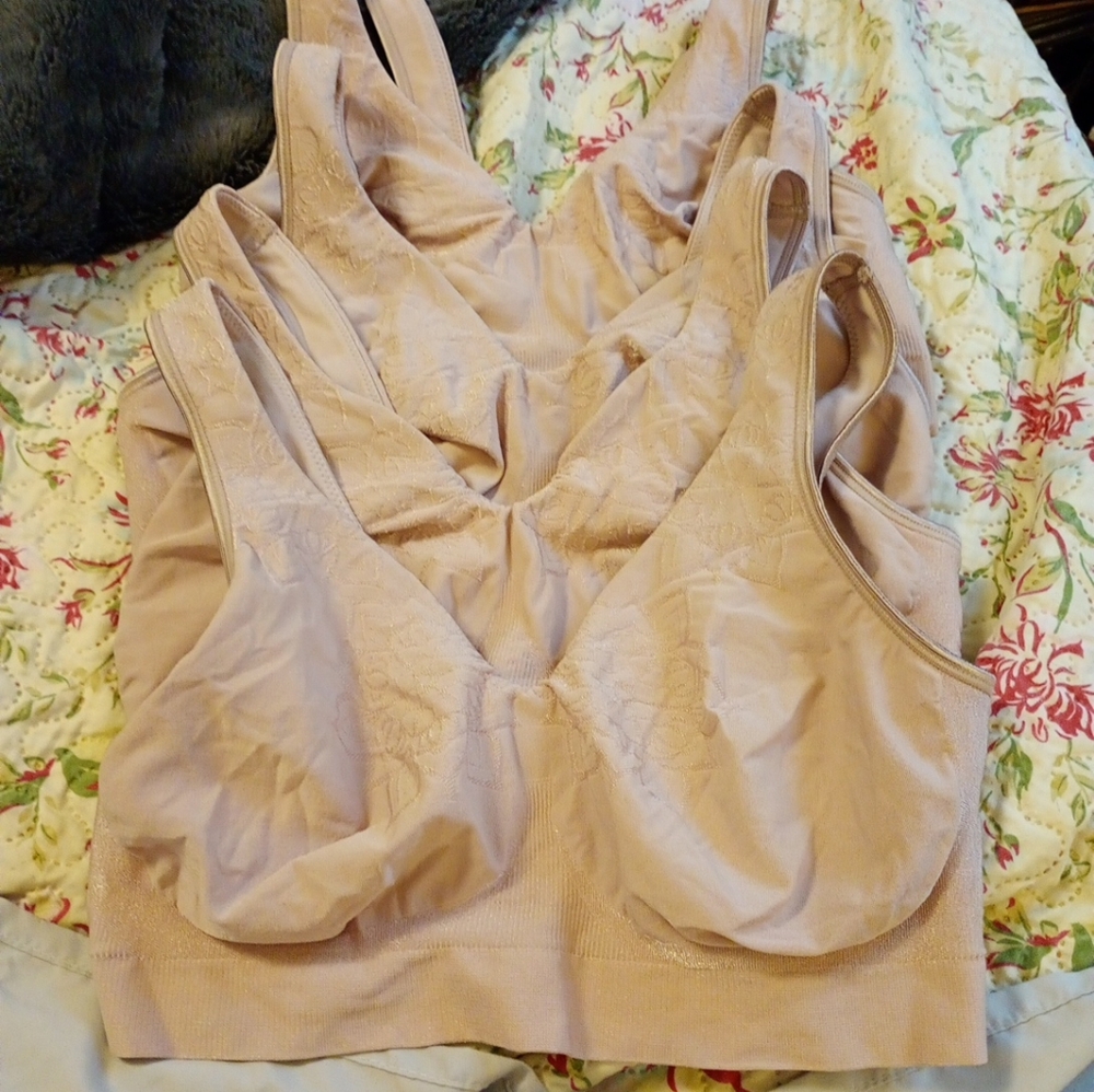 Lot Of 4 Bali 3488 Comfort Revolution Women's Bras - Sz XL Beige